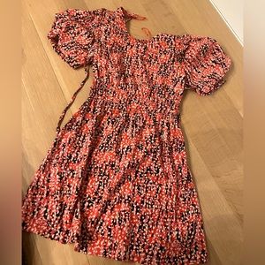 Red Puffy Sleeve Dress